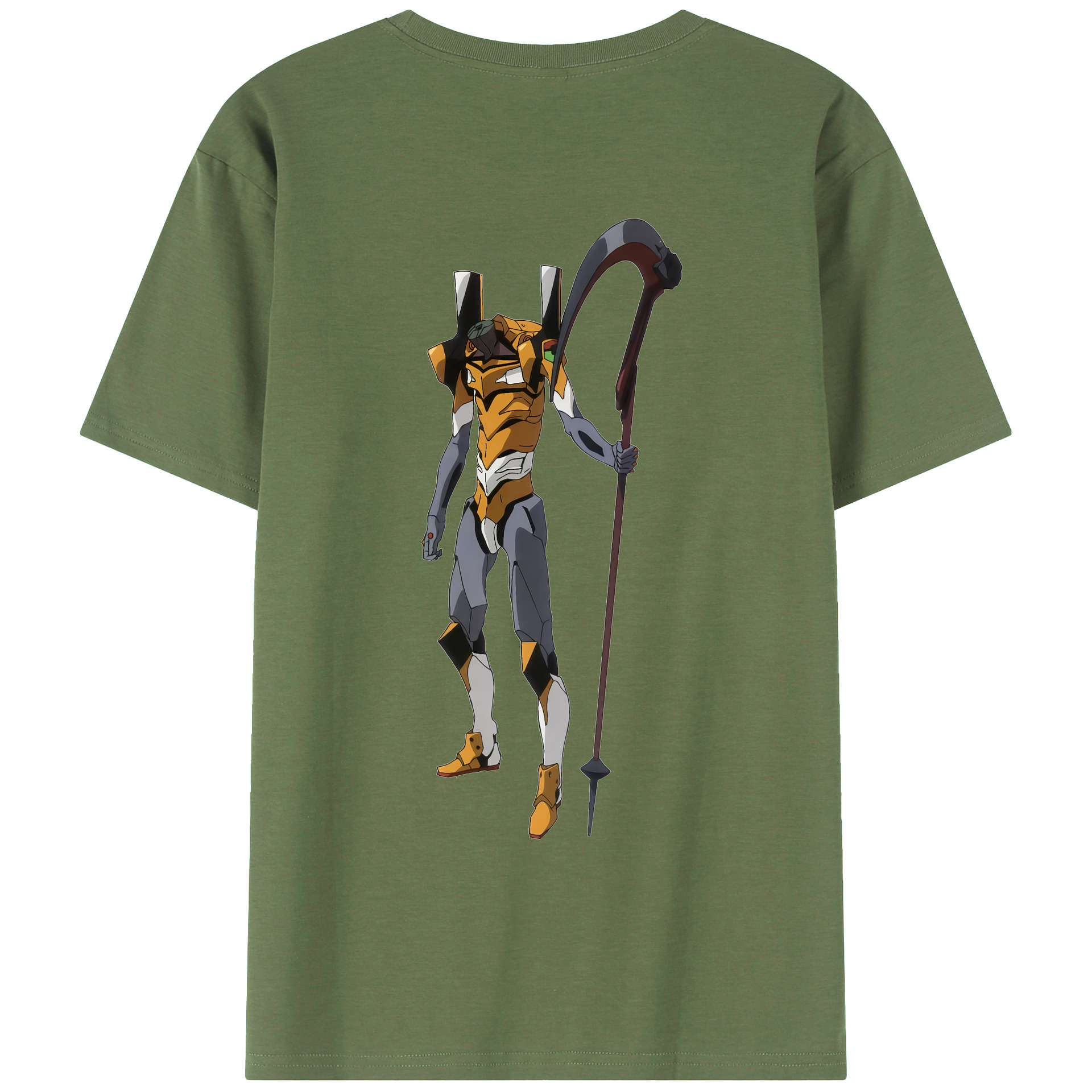 （画像用） EVA 新世紀エヴァンゲリオン 綿100％ メンズ半袖Tシャツ（バックプリント） 通気性